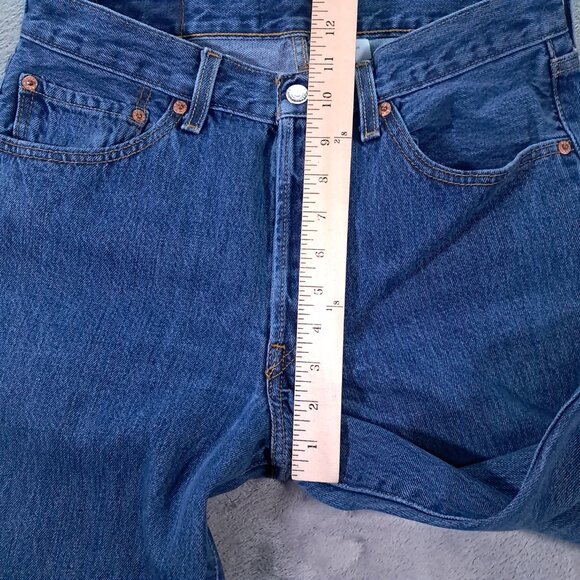 Levis 501 XX Jean Men 32x33, Tag 32x34 Blue Denim Button Fly Relaxed Straight - Picture 10 of 15